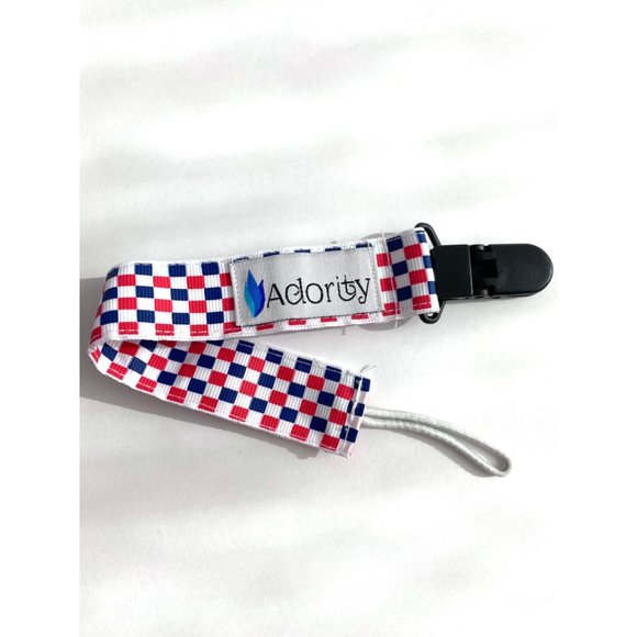 NEW Adority checker pacifier clip - Picture 1 of 3